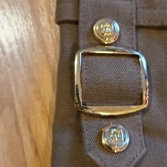 ST. JOHN SPORT MARIE GRAY STRAIGHT LEG CARGO PANTS STRETCH COTTON ANKLE CROP 4 - Picture 4 of 10